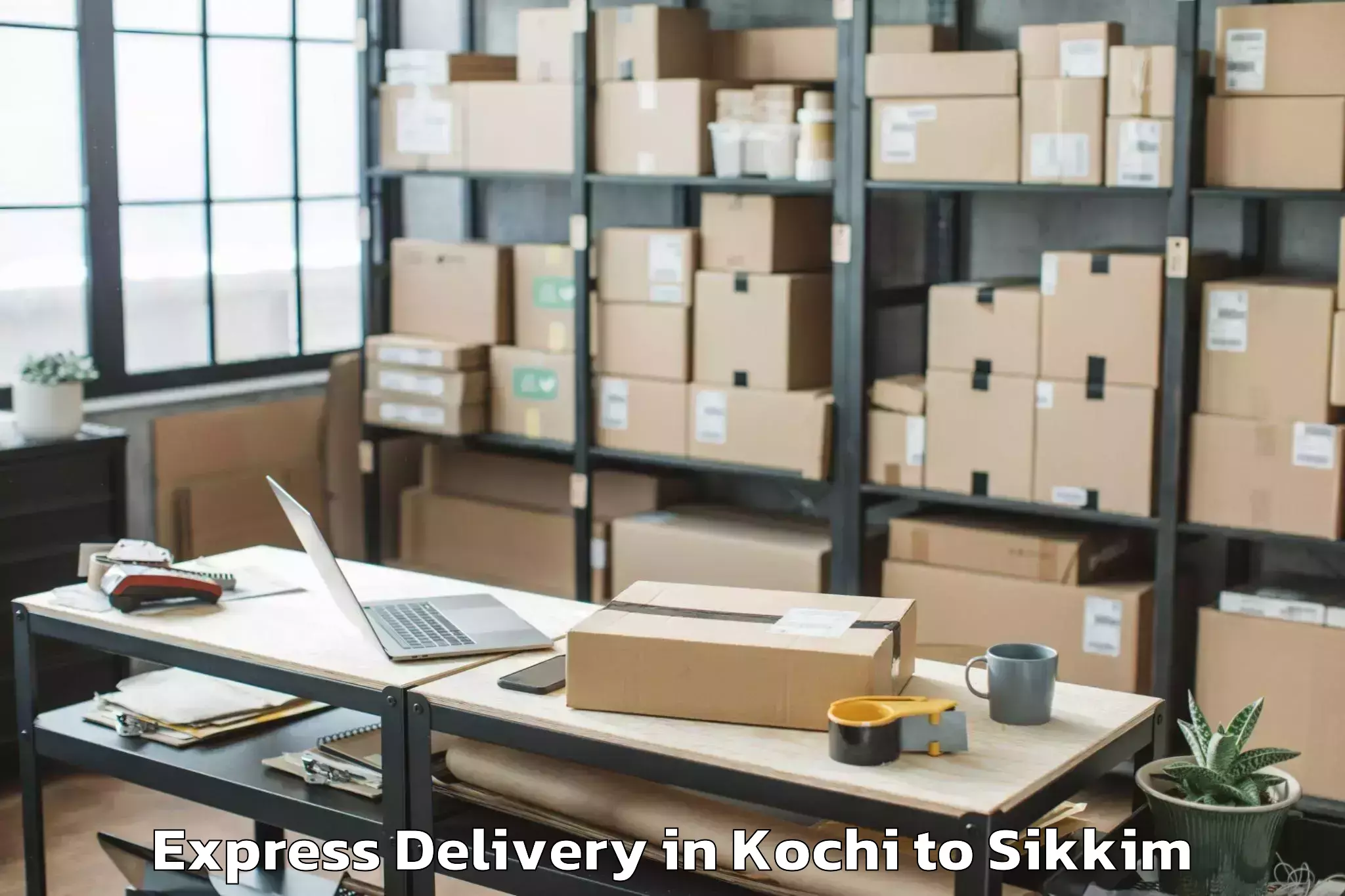 Get Kochi to Geyzing Express Delivery